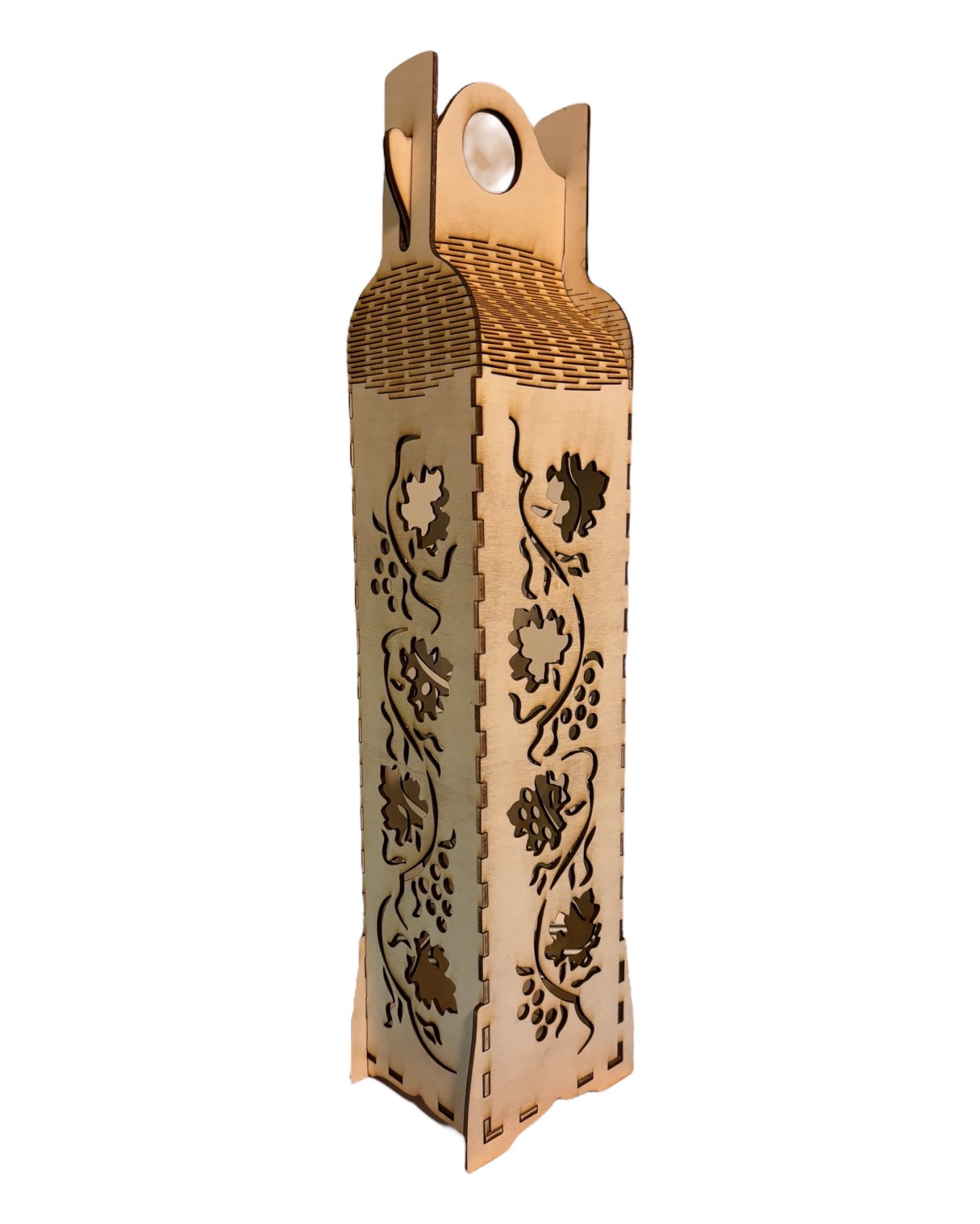 Custom Engraved Wooden Wine Bottle Gift Box