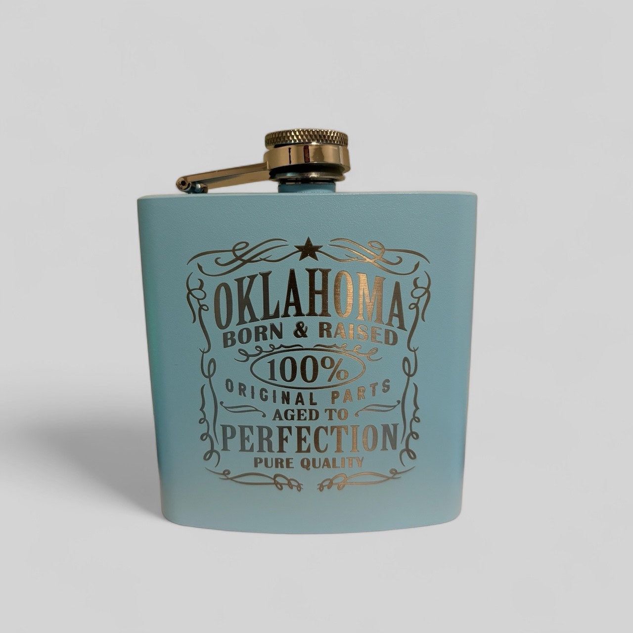 Laser Engraved Stainless Steel Hip Flask for Proud Oklahomans!