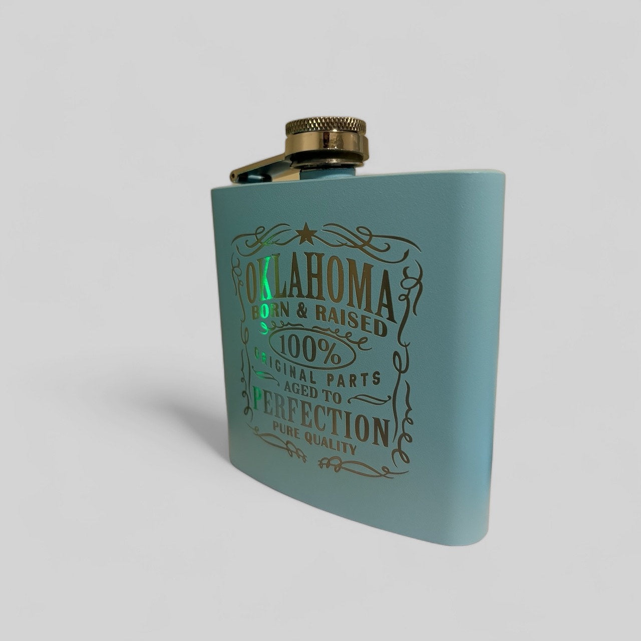 Laser Engraved Stainless Steel Hip Flask for Proud Oklahomans!